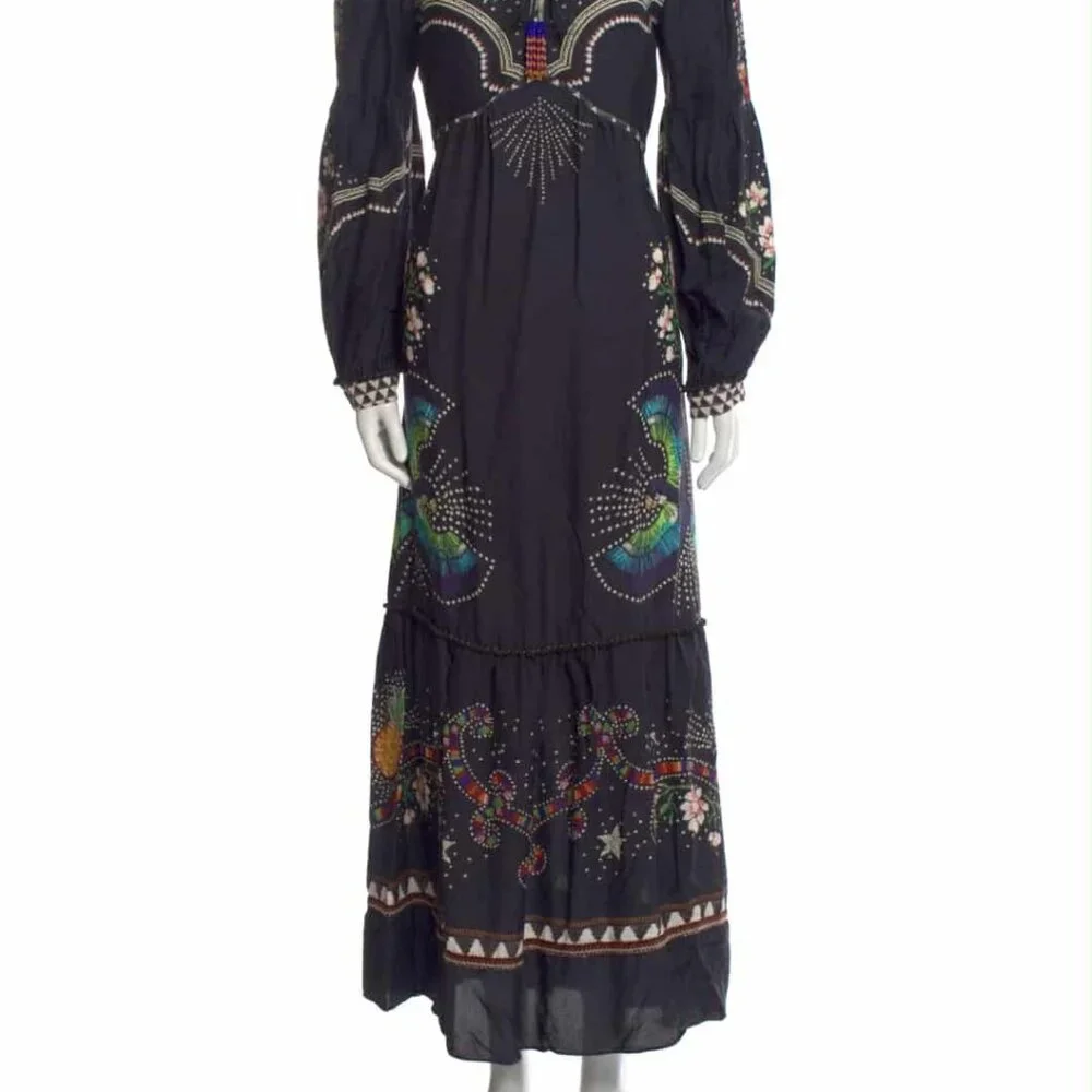 Farm Rio Printed Long Dress Size: XS - Picture 2 of 4